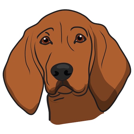 Redbone Coonhound Dog Decal, Dog Lover Decor Vinyl Sticker